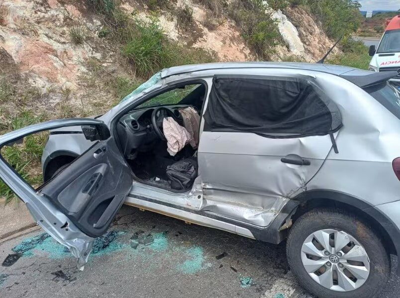 Motorista ferido em acidente na BR-251