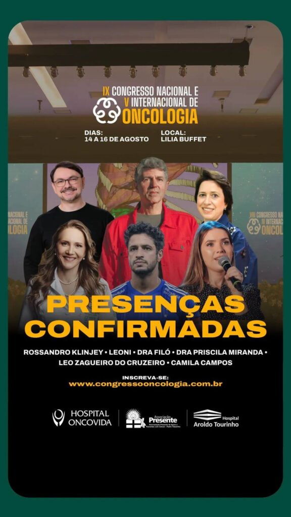 Congresso de oncologia em agosto