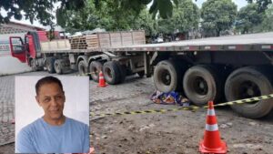 Motorista morre atropelado pelo próprio caminhão
