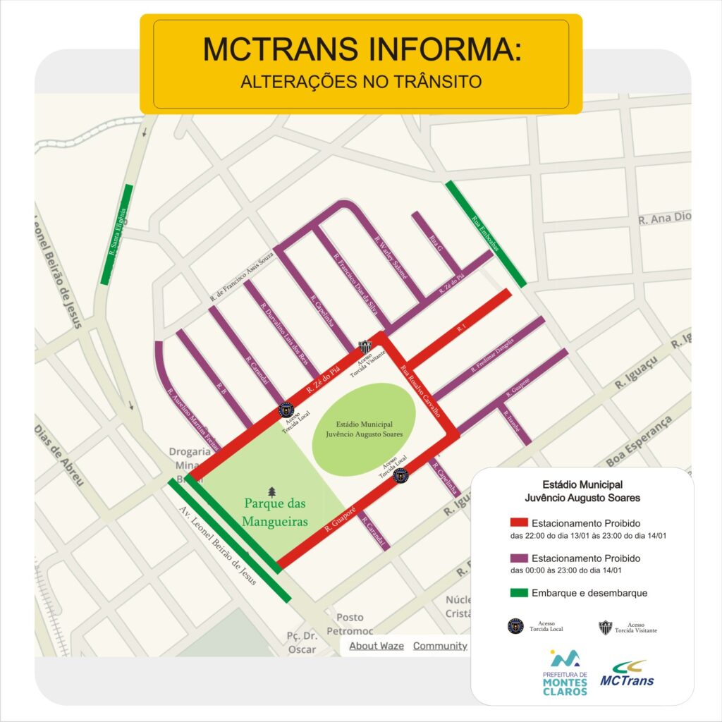 A MCTrans informa que realizará uma operação especial de trânsito nos dias 13 e 14 de janeiro de 2026