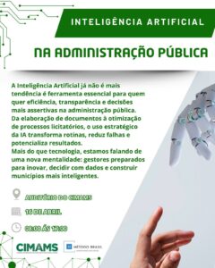 Cimams promove curso prático de IA